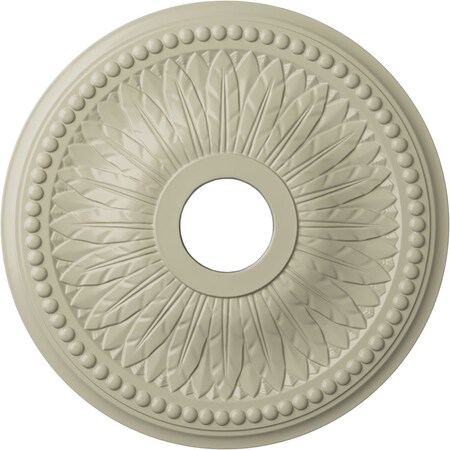 Ekena Millwork Bailey Ceiling Medallion (Fits Canopies up to 5 3/4"), 18"OD x 3 3/4"ID x 1 1/2"P, Clear Yellow CM18BICYF
